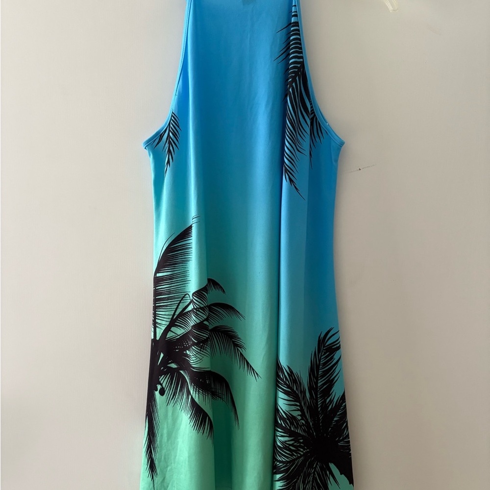 SHEIN Blue & Green Sundress
